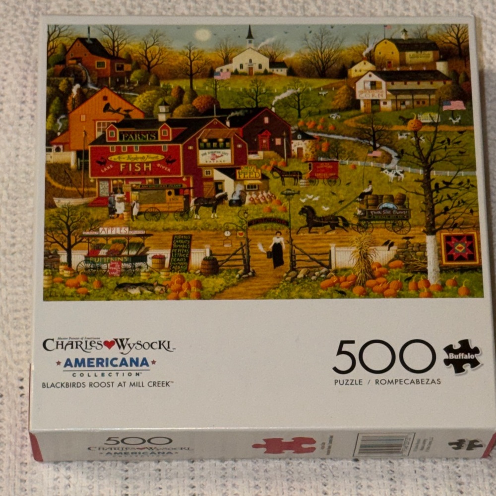 Buffalo David Bitton Americana Puzzle with Blackbirds Roost At Mill Creek NEW